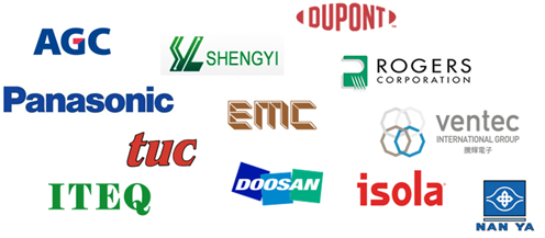 Some of the companies that are supported for dielectric material within the PCB materials library for building a stackup