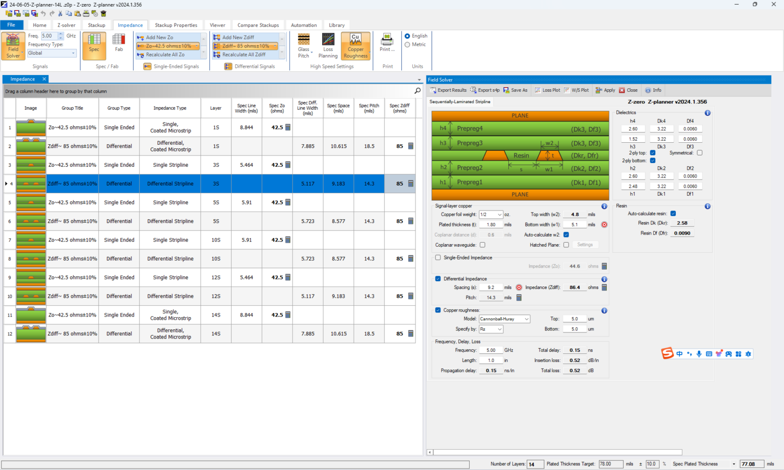 What’s new in Zplanner Enterprise V2024.1 stackup design wizard