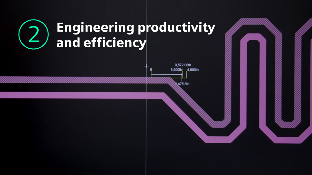 Image showing Xpedition software with text that says Engineering productivity and efficiency