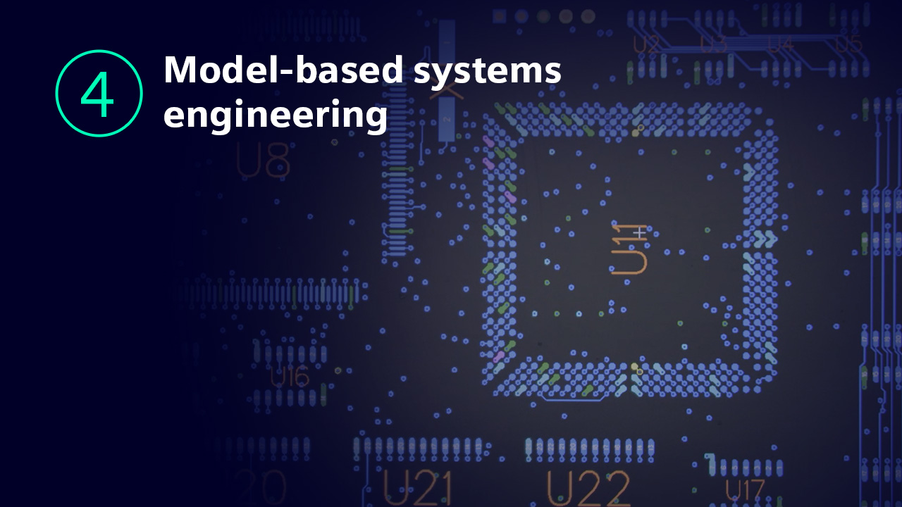 an image of Xpedition software with text saying "model-based systems engineering"