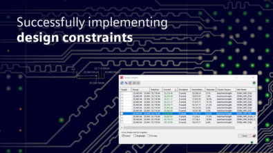 Text that says successfully implementing PCB design constraints