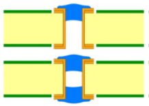 Plugged vias