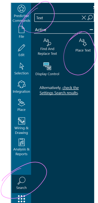 menu bar showing text lookup