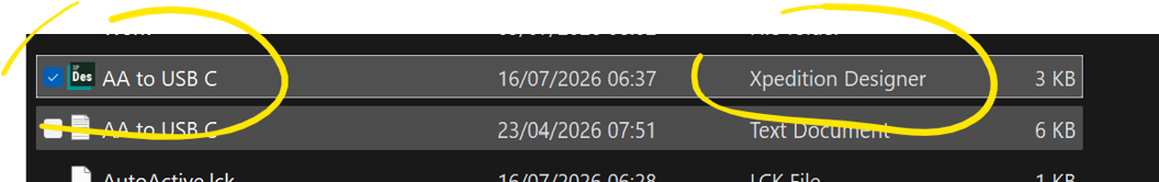 screenshot showing the saved schematic