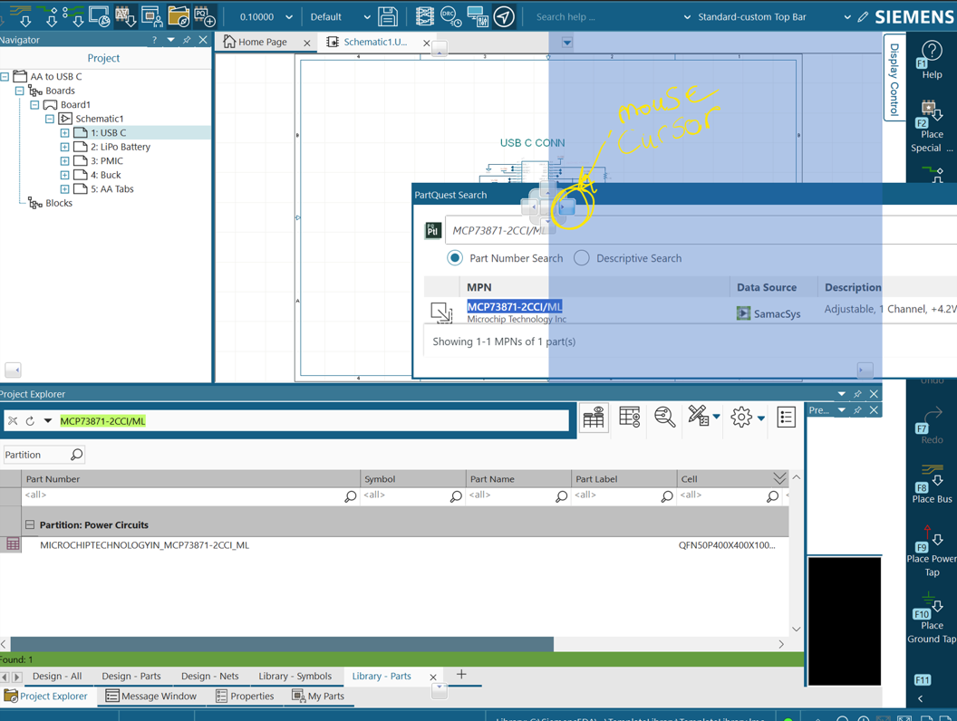 Screenshot of Xpedition Standard showing a changed menu layout