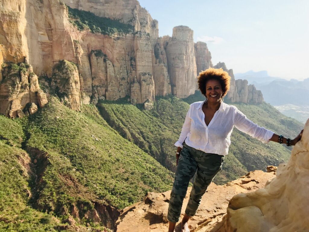 Hiking the Gheralata Mountains in
Ethiopia.