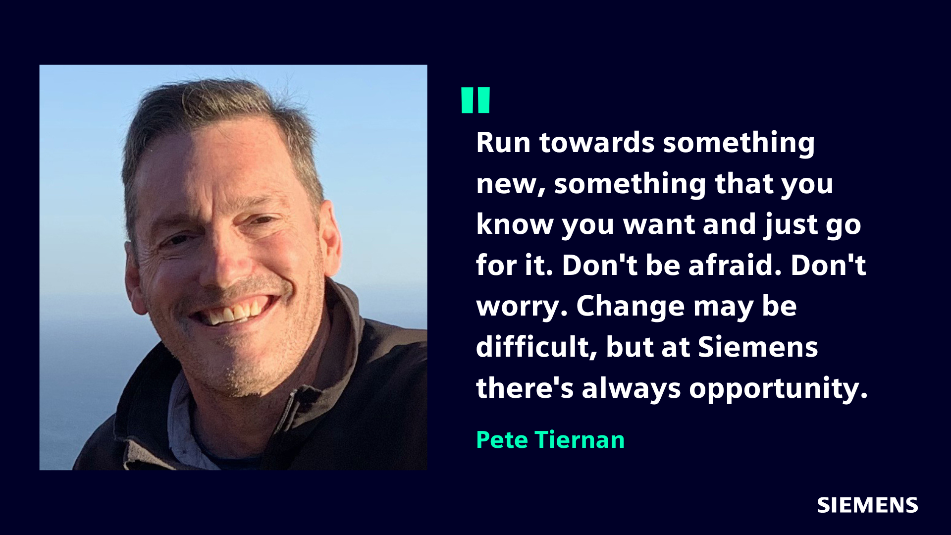 Pete Tiernan with quote