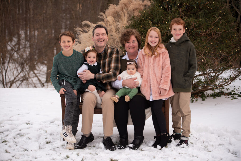 Pete with grandchildren