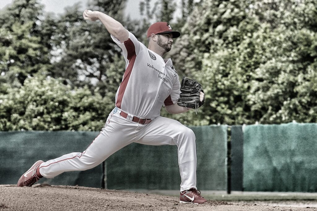 Massingham on the mound in Stuttgart.