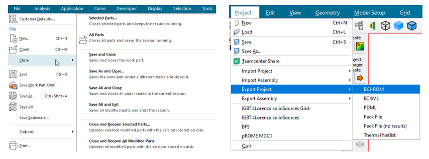 Nested menu entries