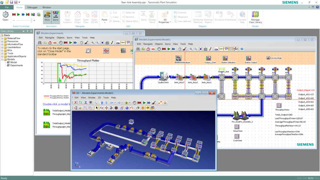 areas where tecnomatix plant simulation software are used