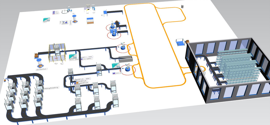 Virtual Commissioning for Material Handling Systems