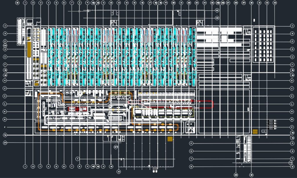 production layout in 2D