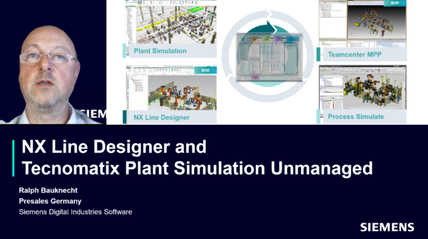 NX Line Designer and Tecnomatix Plant Simulation Unmanaged