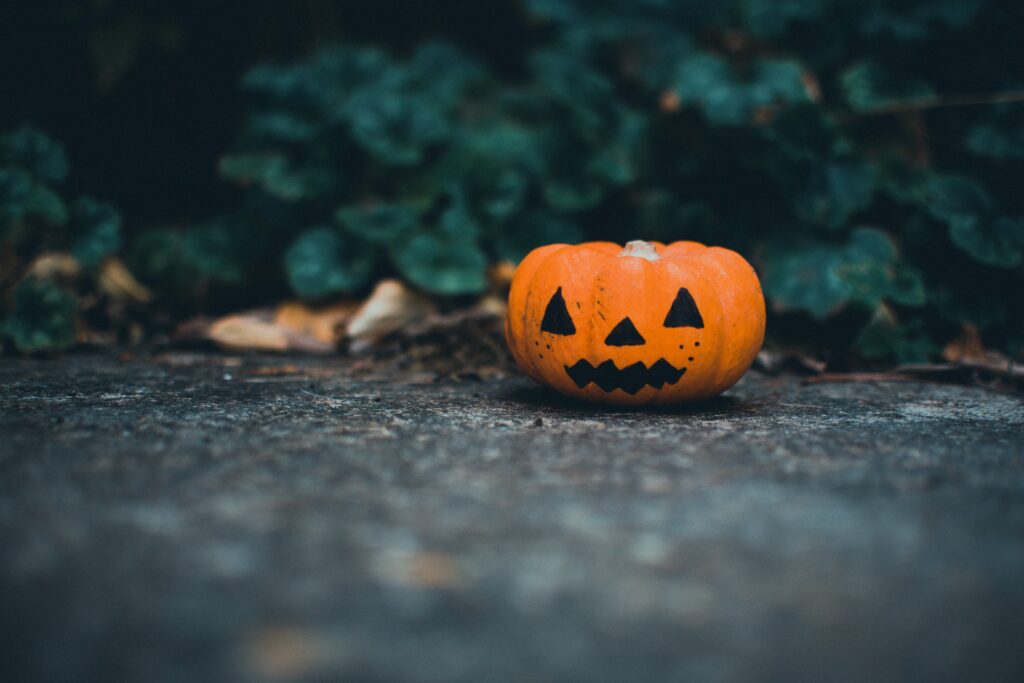 Halloween pumpkin in the Fall
