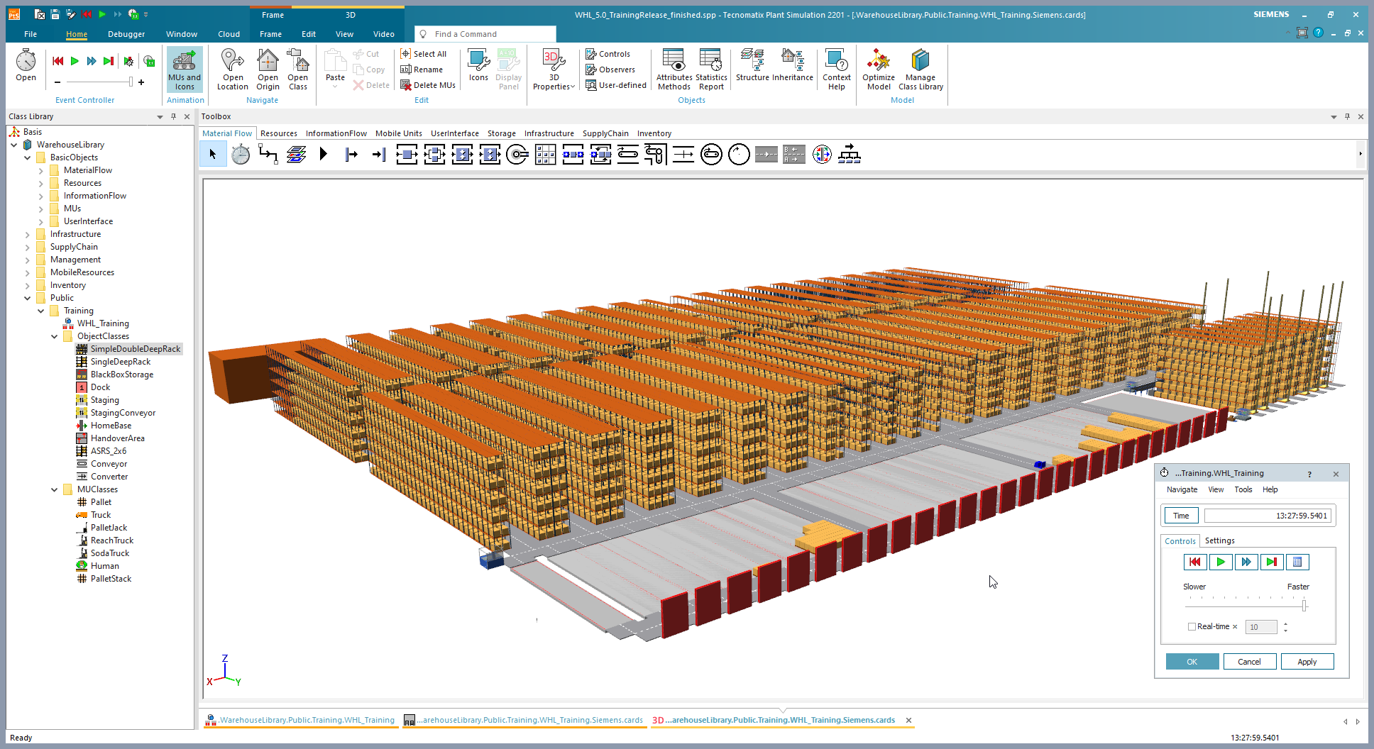 Tecnomatix Plant Simulation 2201 Warehouse Model