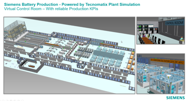 Siemens Battery Production - Powered by Tecnomatix Plant Simulation
Virtual Control Room – With reliable Production KPIs
