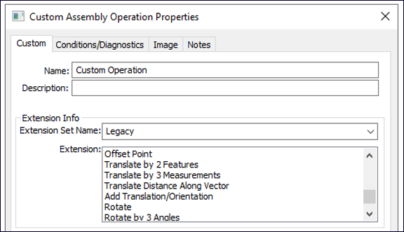 Image of custom operation properties in model-based-quality software from Siemens.
