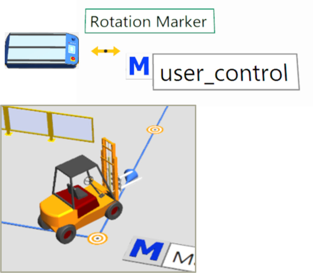 Plant Simulation 2302 AGV user control.