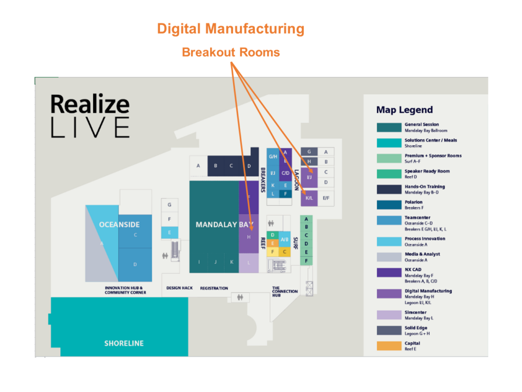Realize LIVE 2023 Americas digital manufacturing breakout rooms.