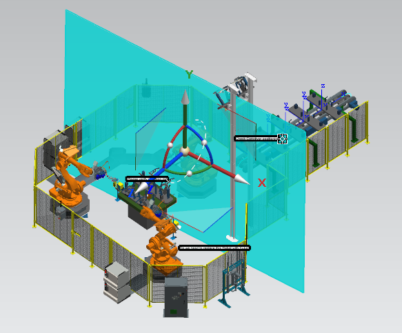 Image of cross section in Process Simulate Collaborate software.
