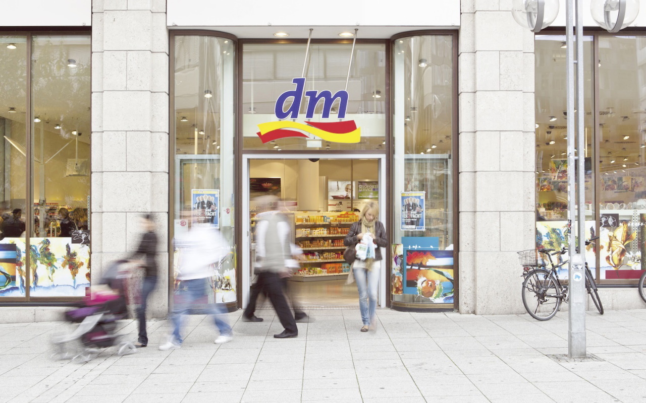 Entrance of a dm drugstore