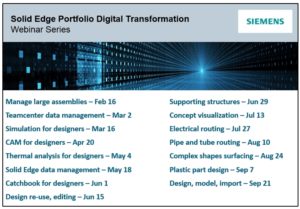 Solid Edge “Digital Transformation” Webinar Series – All are Welcome