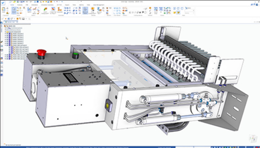 An advanced assembly model in Solid Edge