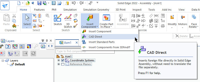 CAD direct features in action