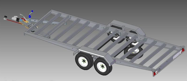 Engineering consultant Dirk Kruger designed this modular trailer system
