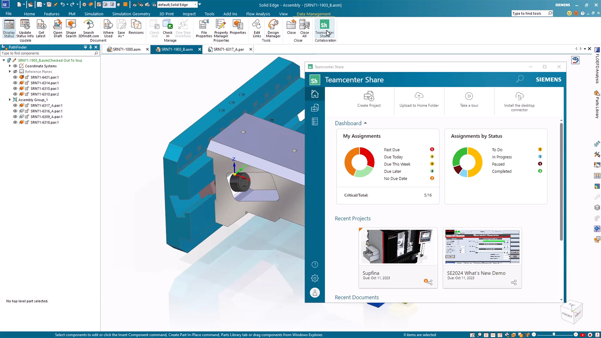 New in Solid Edge 2024 SaaS and Teamcenter Share Solid Edge