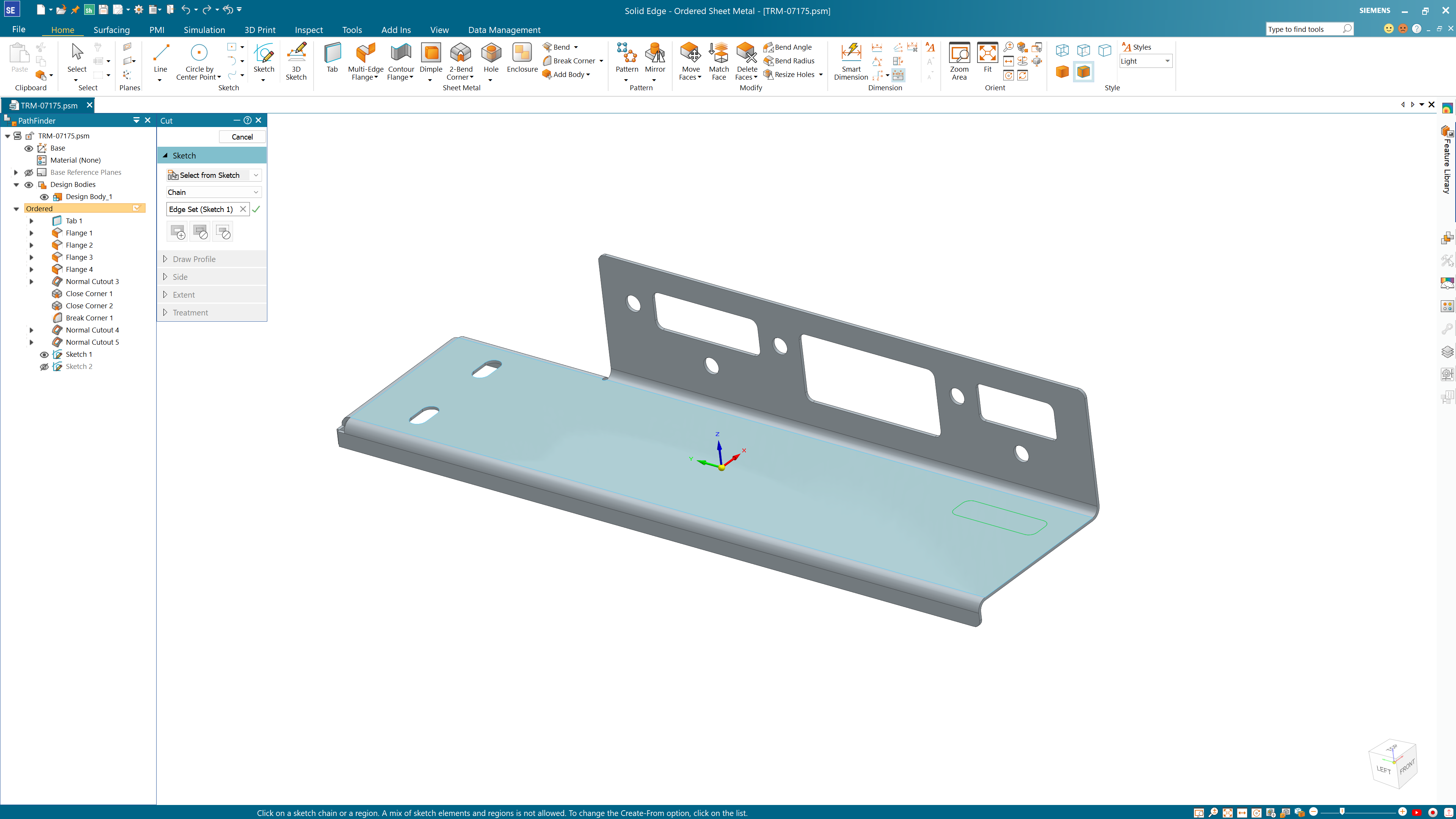 Command bar - solid edge