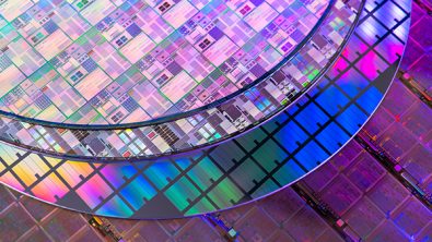 Silicon wafer with microchips